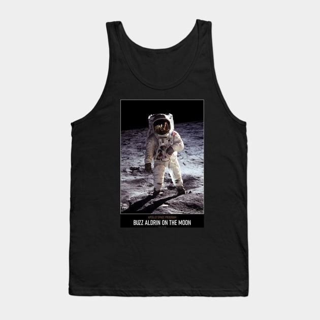 High Resolution Astronomy Buzz Aldrin On the Moon Tank Top by tiokvadrat